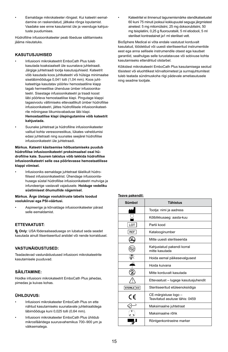 Merit Medical EmboCath Plus Infusion Microcatheter IFU User Manual | Page 17 / 49