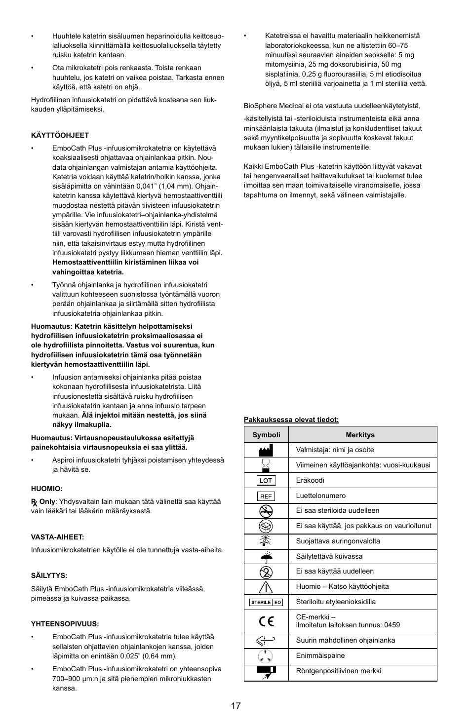 Merit Medical EmboCath Plus Infusion Microcatheter IFU User Manual | Page 19 / 49