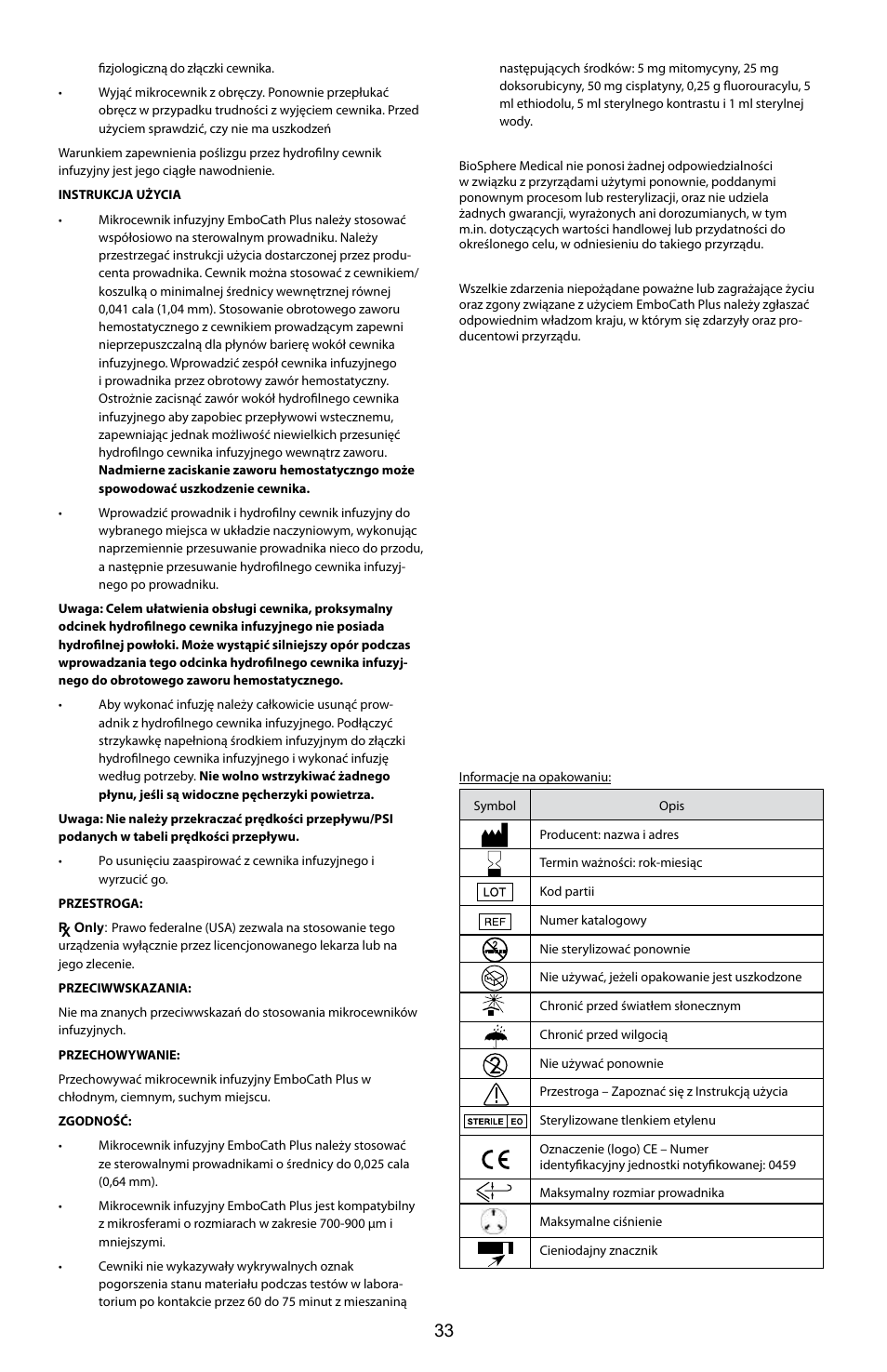 Merit Medical EmboCath Plus Infusion Microcatheter IFU User Manual | Page 35 / 49