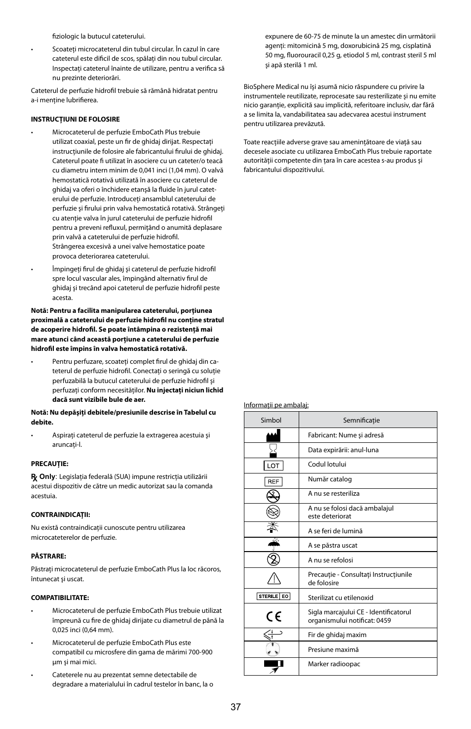 Merit Medical EmboCath Plus Infusion Microcatheter IFU User Manual | Page 39 / 49