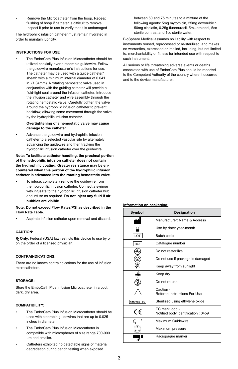 Merit Medical EmboCath Plus Infusion Microcatheter IFU User Manual | Page 5 / 49