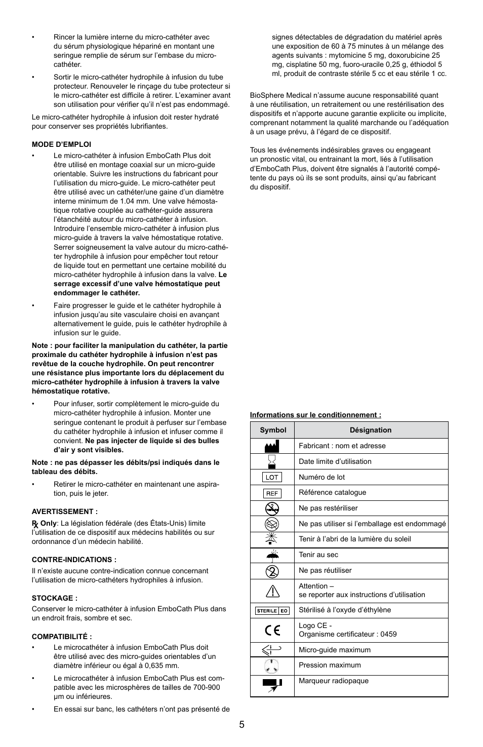 Merit Medical EmboCath Plus Infusion Microcatheter IFU User Manual | Page 7 / 49