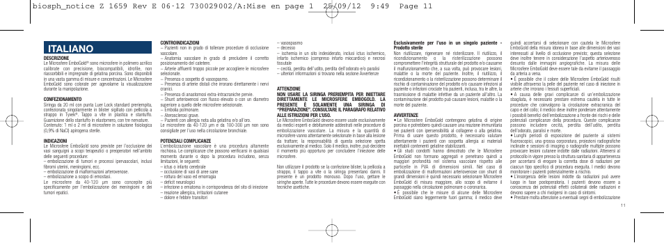 Italiano | Merit Medical EmboGold Microspheres IFU-Int'l User Manual | Page 11 / 52