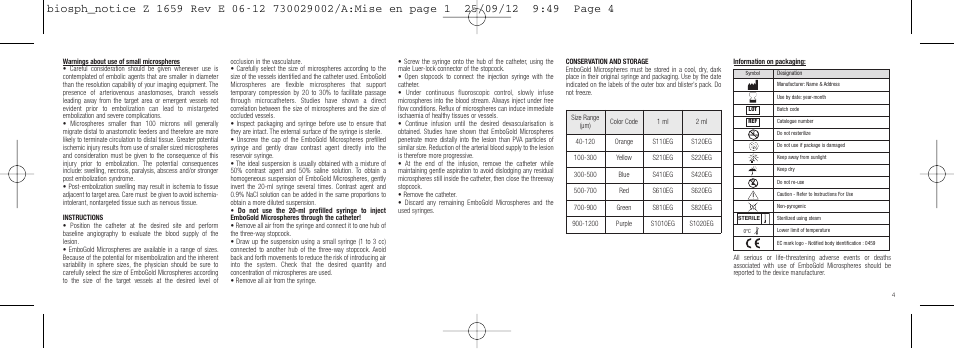 Merit Medical EmboGold Microspheres IFU-Int'l User Manual | Page 4 / 52
