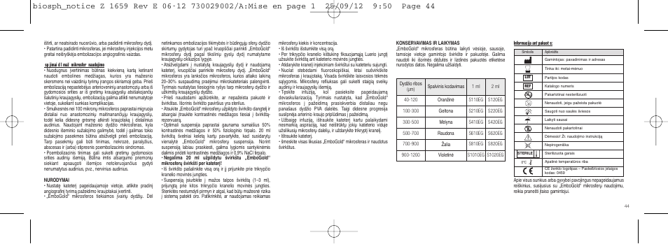 Merit Medical EmboGold Microspheres IFU-Int'l User Manual | Page 44 / 52
