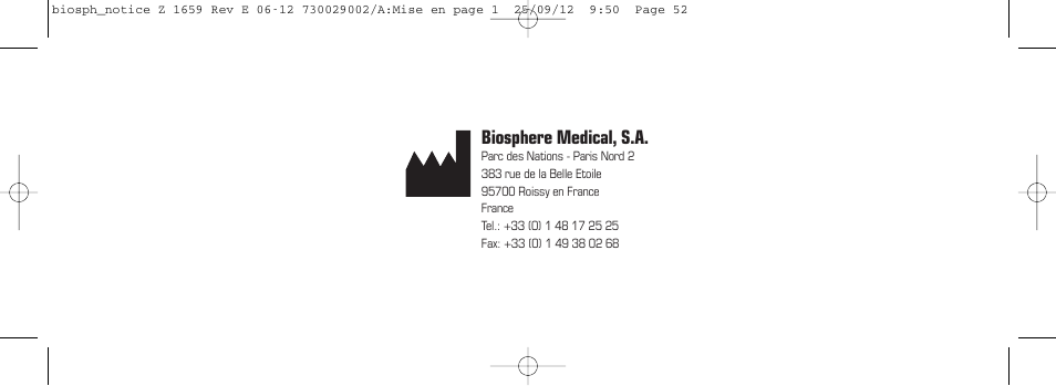 Biosphere medical, s.a | Merit Medical EmboGold Microspheres IFU-Int'l User Manual | Page 52 / 52