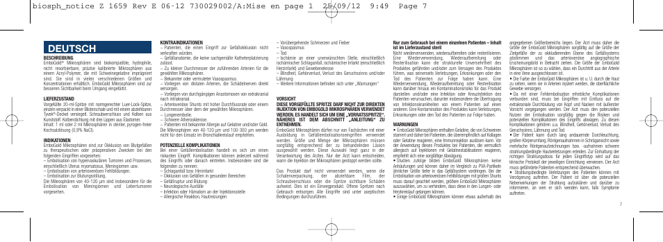 Deutsch | Merit Medical EmboGold Microspheres IFU-Int'l User Manual | Page 7 / 52