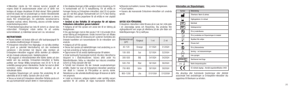 Merit Medical Embosphere Microspheres Prefilled Syringe IFU-Int'l User Manual | Page 20 / 52