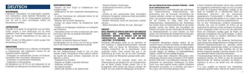Deutsch | Merit Medical Embosphere Microspheres Prefilled Syringe IFU-Int'l User Manual | Page 7 / 52