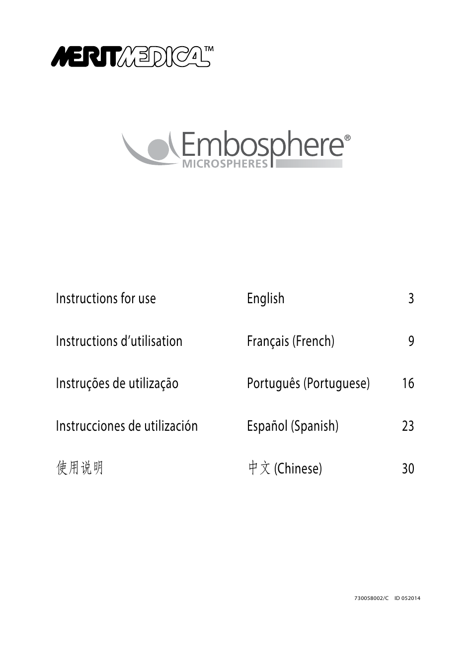 Merit Medical Embosphere Microspheres Prefilled Syringe IFU-US User Manual | 36 pages