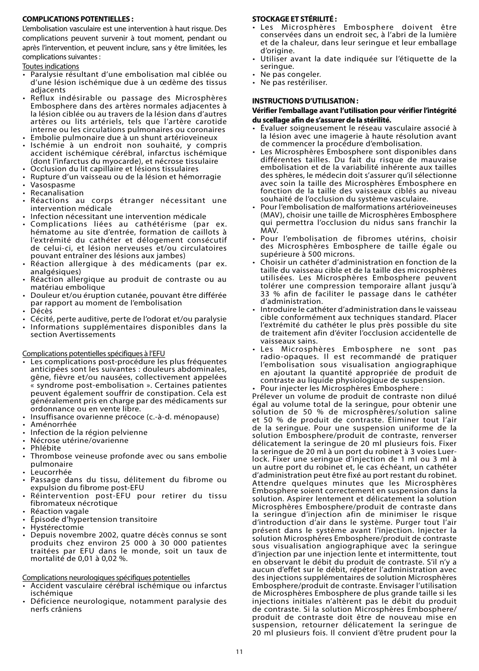 Merit Medical Embosphere Microspheres Prefilled Syringe IFU-US User Manual | Page 11 / 36