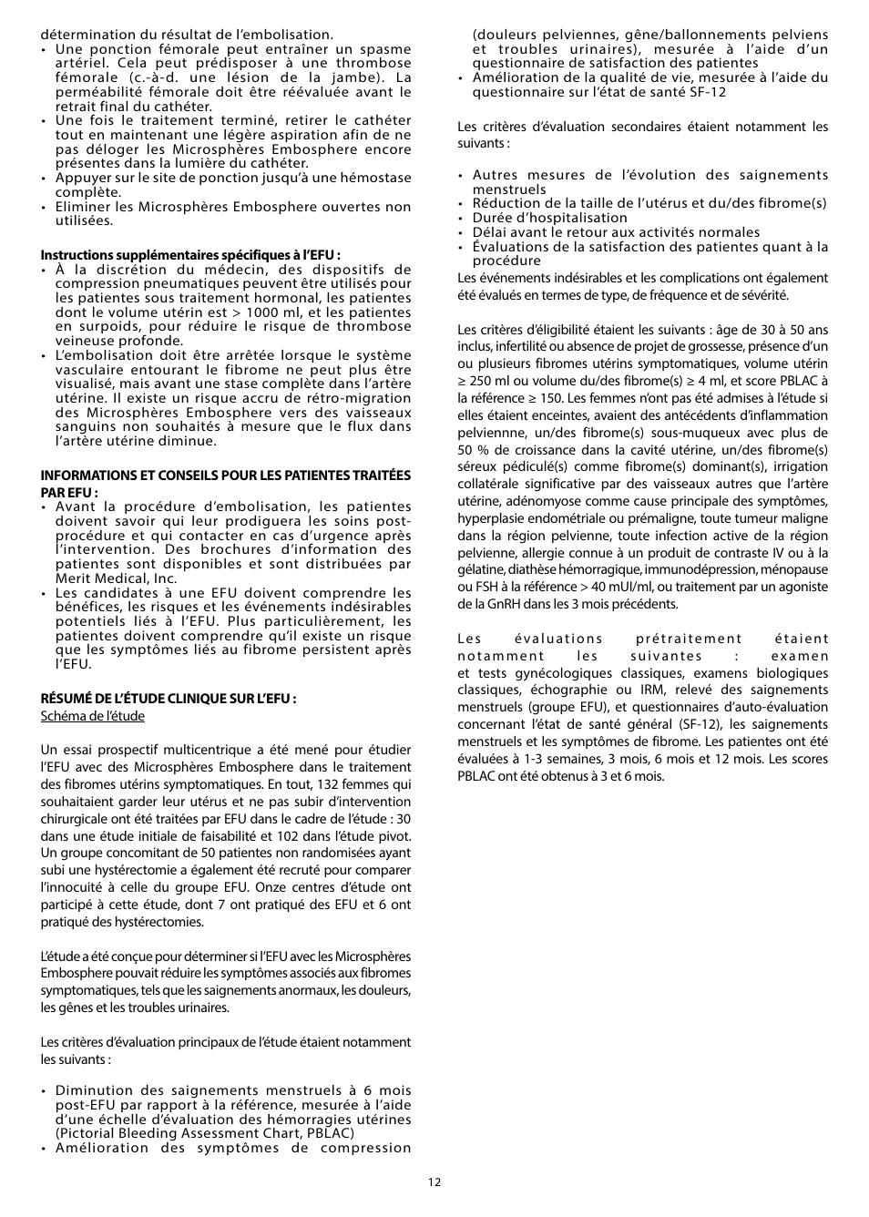 Merit Medical Embosphere Microspheres Prefilled Syringe IFU-US User Manual | Page 12 / 36