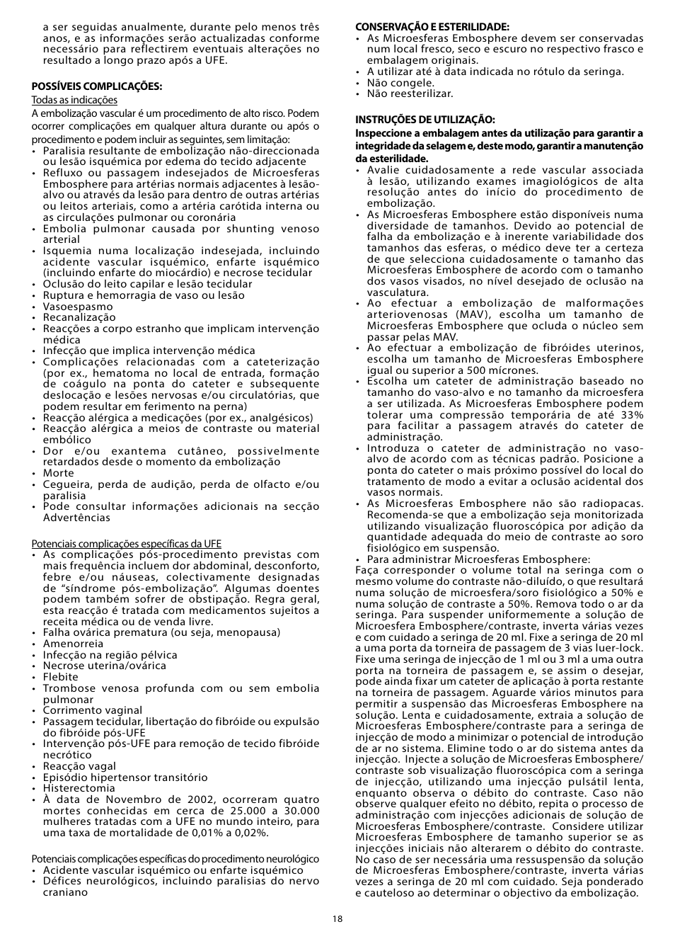 Merit Medical Embosphere Microspheres Prefilled Syringe IFU-US User Manual | Page 18 / 36