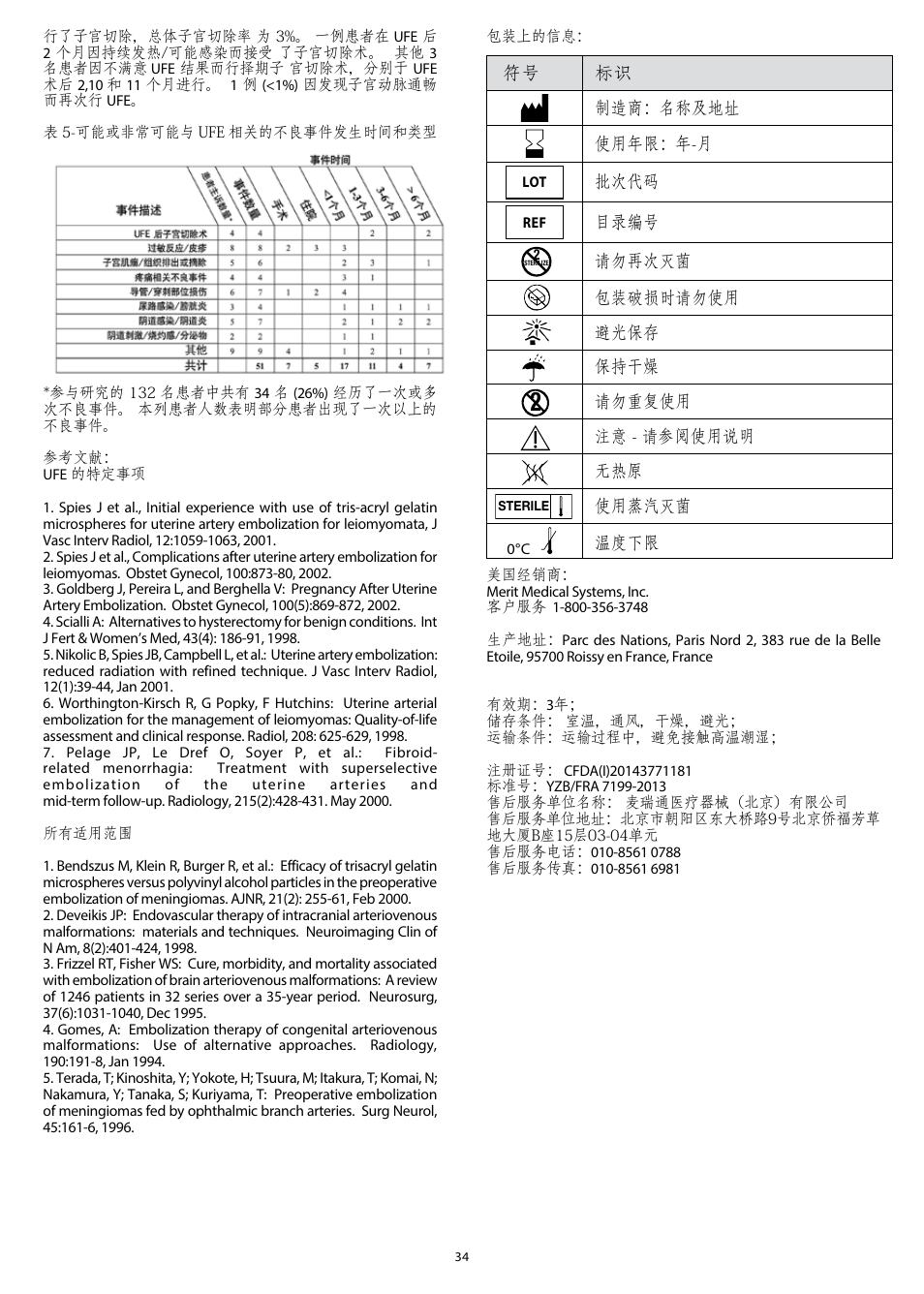 Merit Medical Embosphere Microspheres Prefilled Syringe IFU-US User Manual | Page 34 / 36