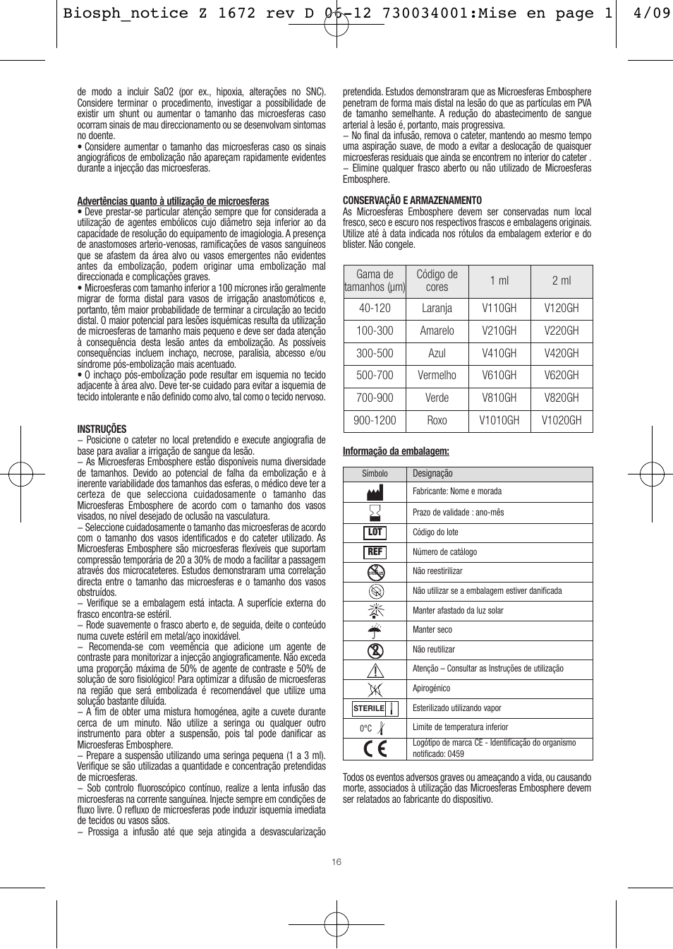 Merit Medical Embosphere Microspheres Sterile Vial IFU-Int'l User Manual | Page 16 / 52