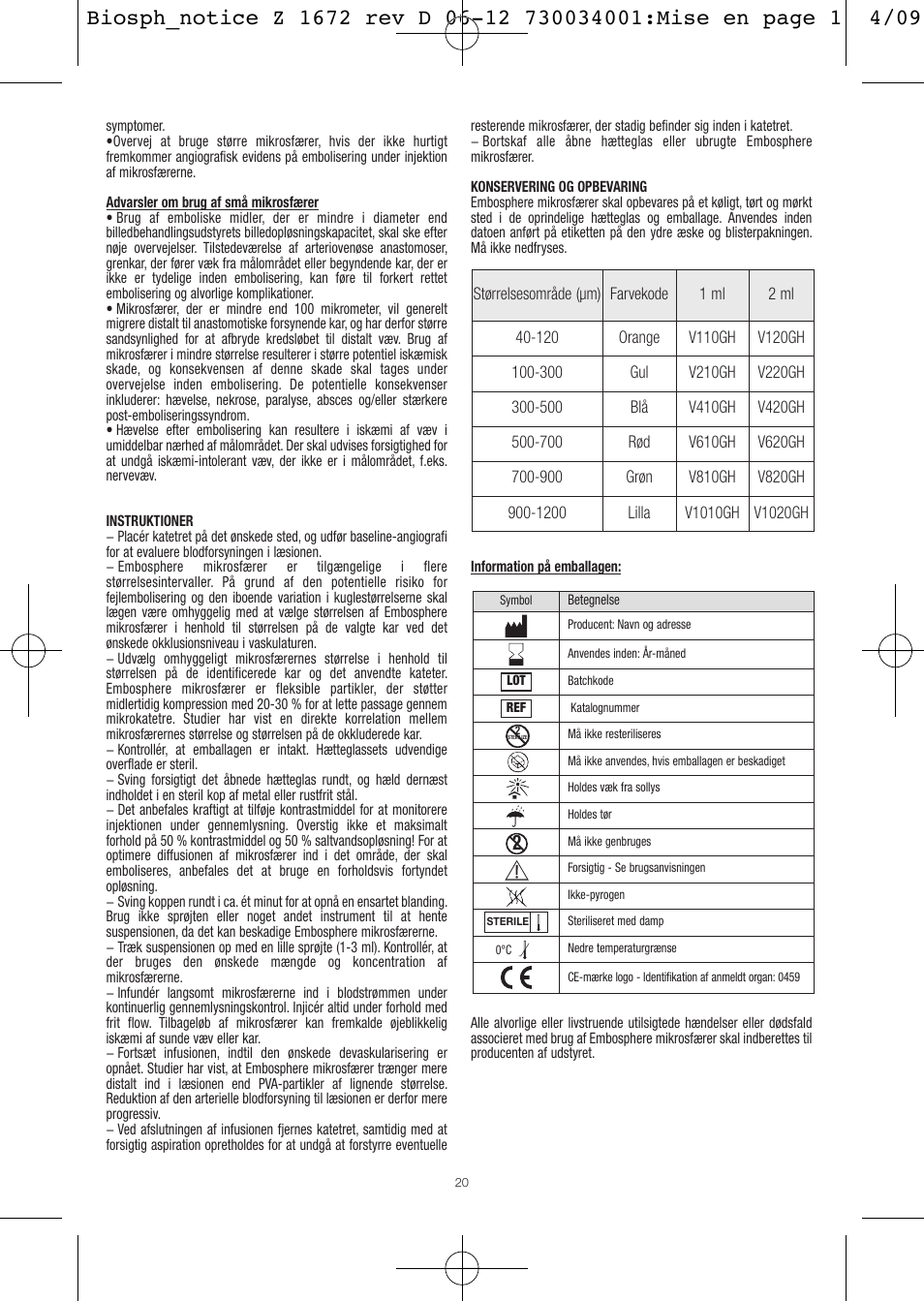 Merit Medical Embosphere Microspheres Sterile Vial IFU-Int'l User Manual | Page 20 / 52