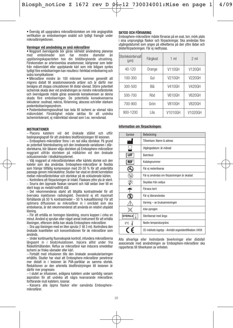 Merit Medical Embosphere Microspheres Sterile Vial IFU-Int'l User Manual | Page 22 / 52