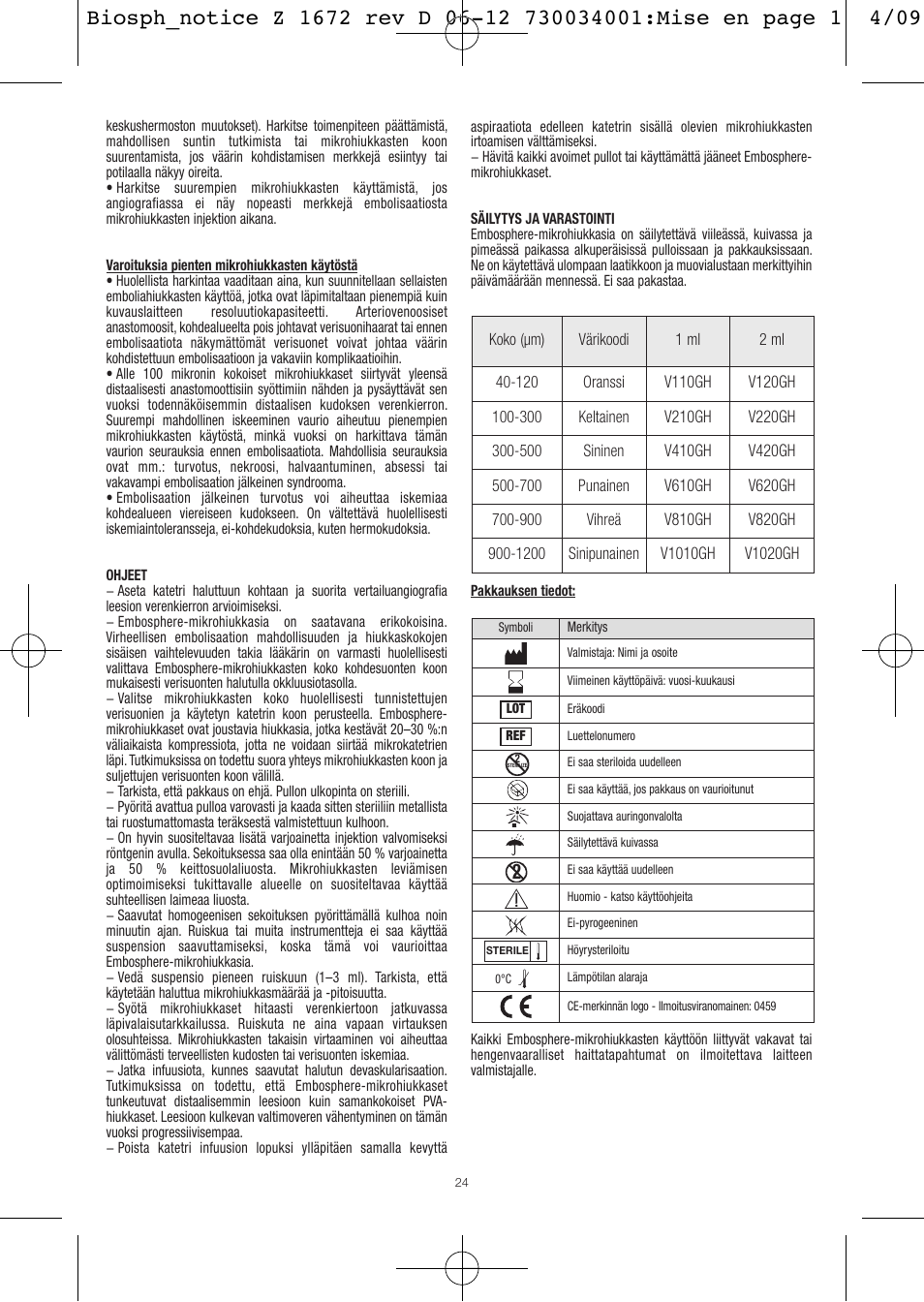 Merit Medical Embosphere Microspheres Sterile Vial IFU-Int'l User Manual | Page 24 / 52