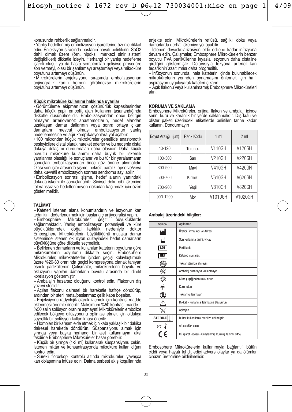 Merit Medical Embosphere Microspheres Sterile Vial IFU-Int'l User Manual | Page 30 / 52