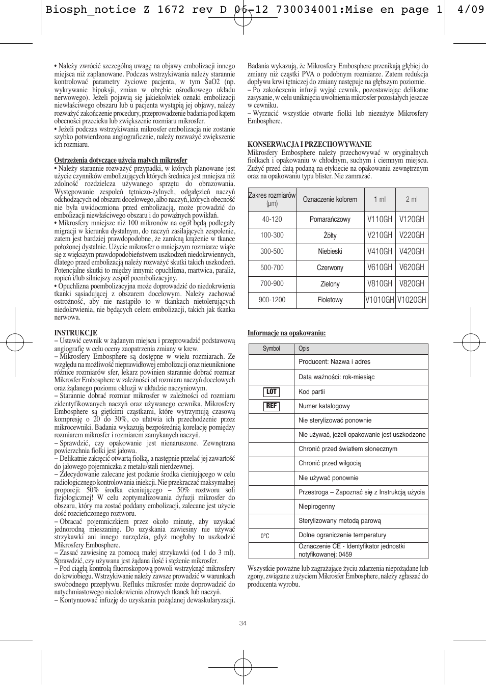 Merit Medical Embosphere Microspheres Sterile Vial IFU-Int'l User Manual | Page 34 / 52