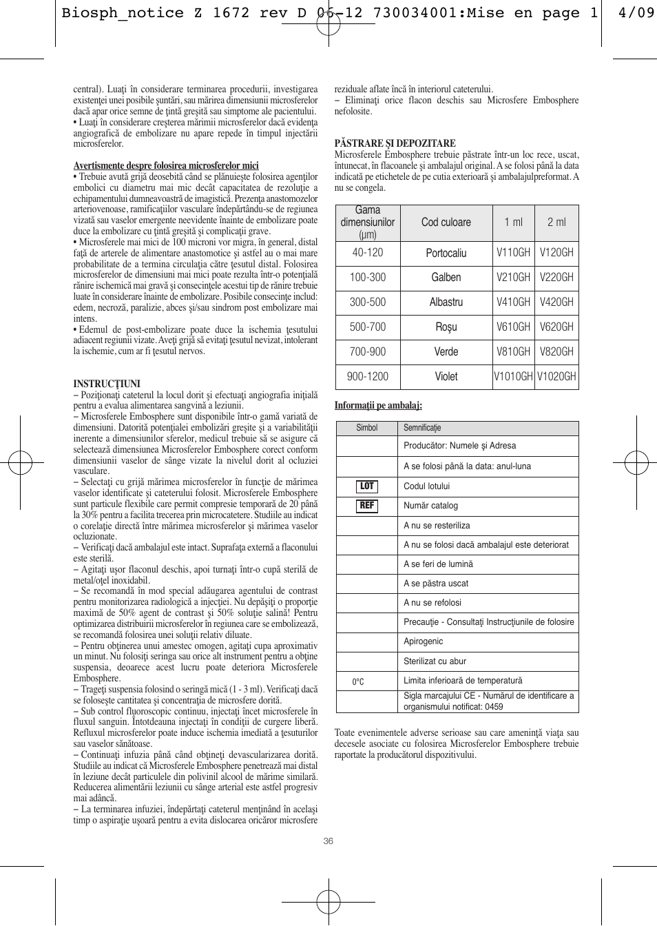 Merit Medical Embosphere Microspheres Sterile Vial IFU-Int'l User Manual | Page 36 / 52