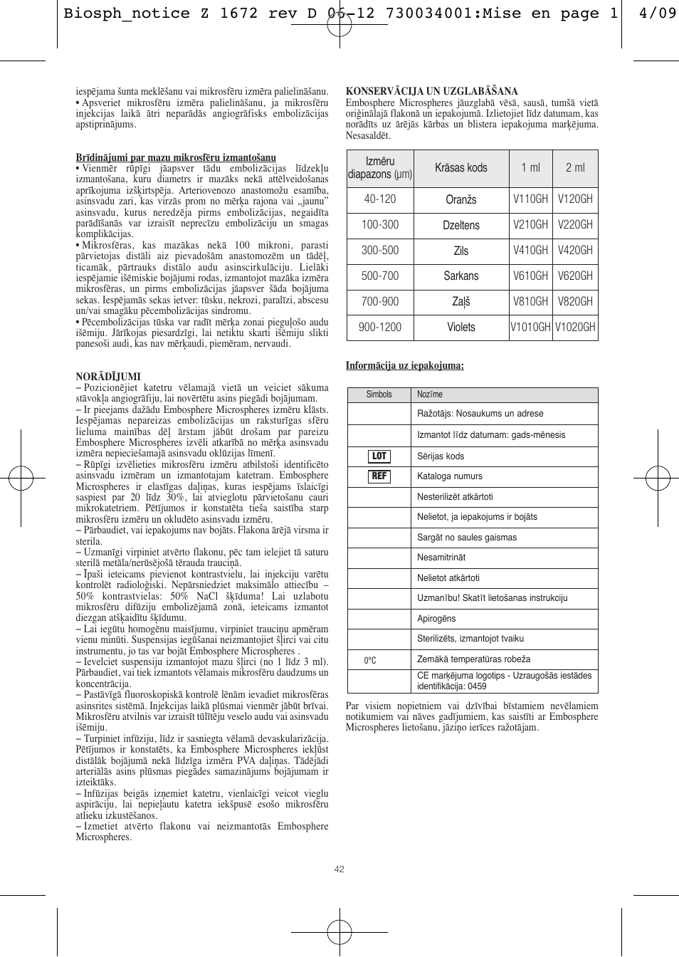 Merit Medical Embosphere Microspheres Sterile Vial IFU-Int'l User Manual | Page 42 / 52