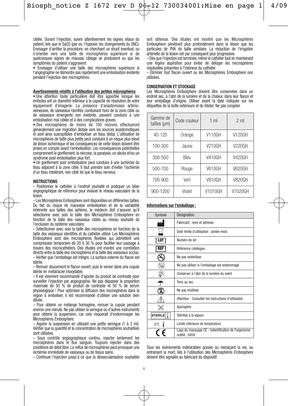 Merit Medical Embosphere Microspheres Sterile Vial IFU-Int'l User Manual | Page 8 / 52