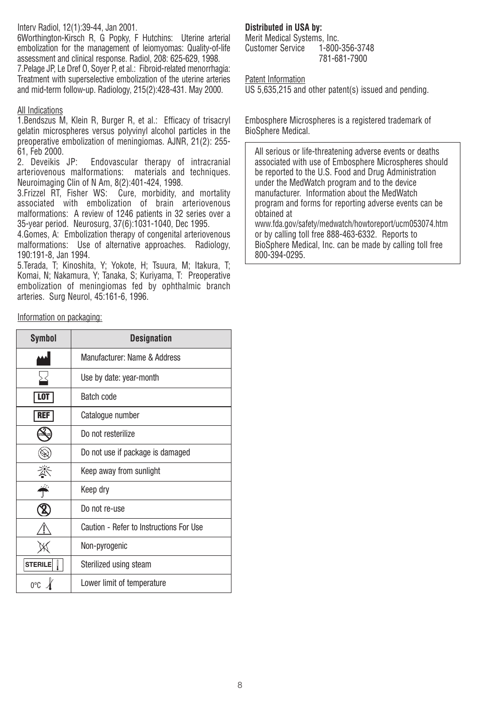 Merit Medical Embosphere Microspheres Sterile Vial IFU-US User Manual | Page 8 / 40