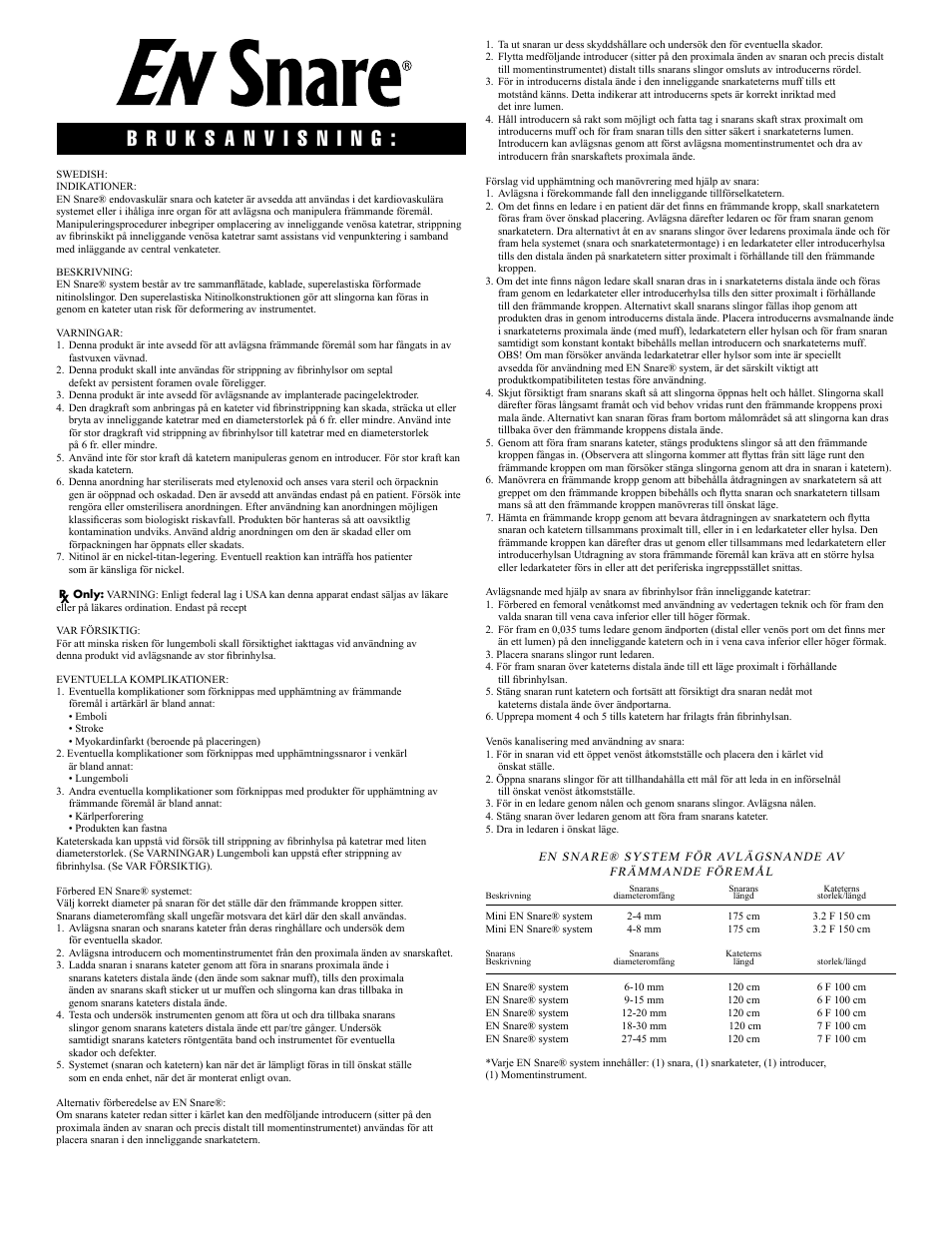 Merit Medical EN Snare Endovascular Snare System User Manual | Page 10 / 16