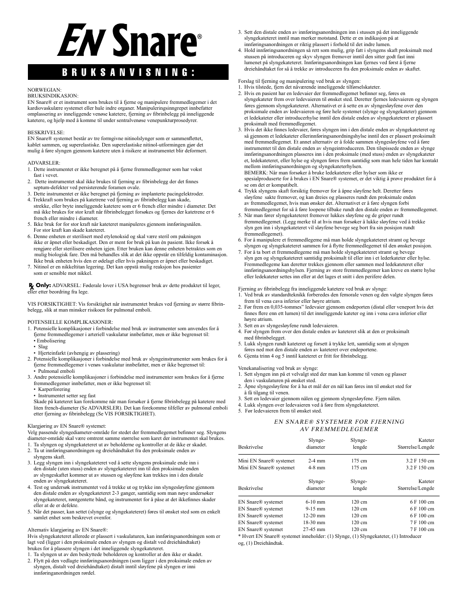 Merit Medical EN Snare Endovascular Snare System User Manual | Page 14 / 16