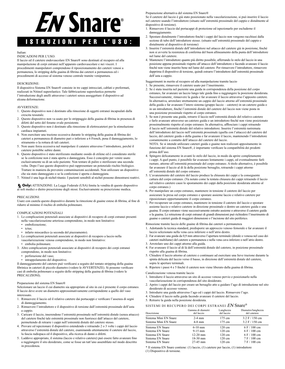 En snare | Merit Medical EN Snare Endovascular Snare System User Manual | Page 5 / 16