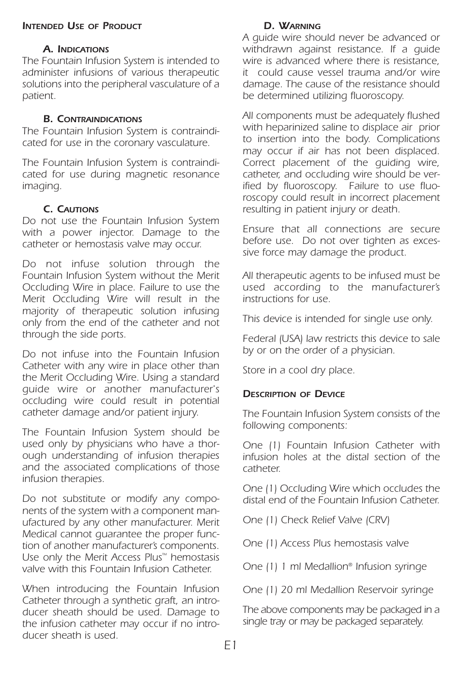 Merit Medical Fountain 4 French Infusion System User Manual | Page 3 / 80