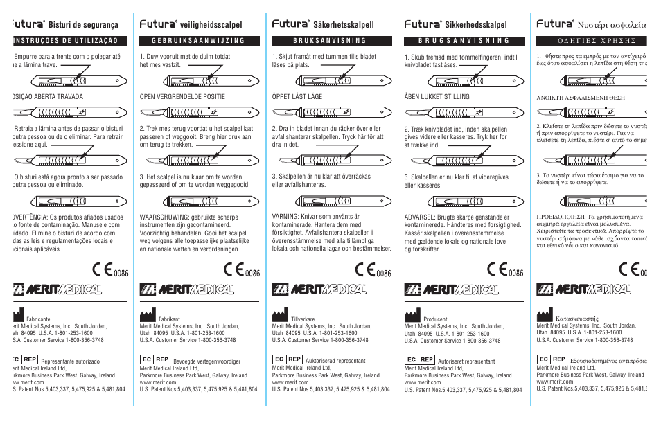 Merit Medical Futura Safety Scalpel User Manual | Page 2 / 2