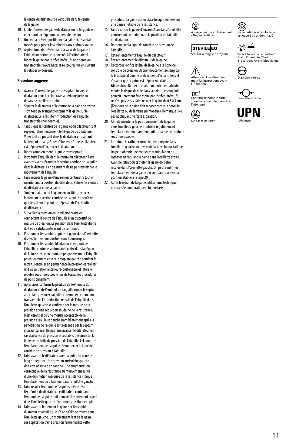 Merit Medical HeartSpan Fixed Curve Braided Transseptal Sheath User Manual | Page 11 / 24