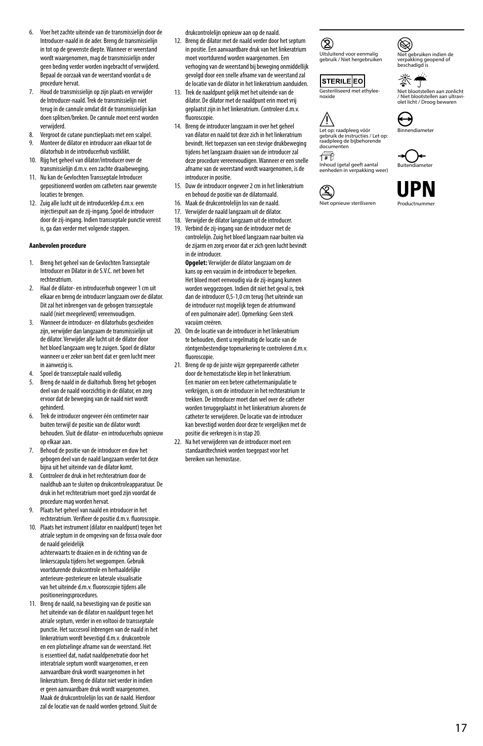 Merit Medical HeartSpan Fixed Curve Braided Transseptal Sheath User Manual | Page 17 / 24