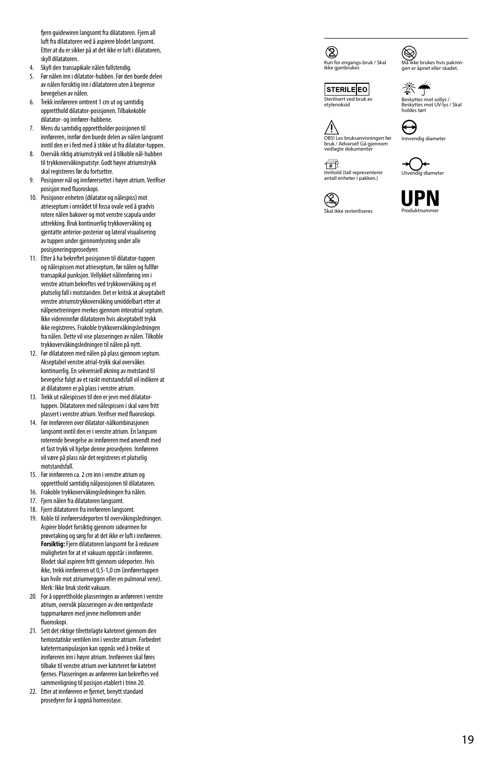 Merit Medical HeartSpan Fixed Curve Braided Transseptal Sheath User Manual | Page 19 / 24