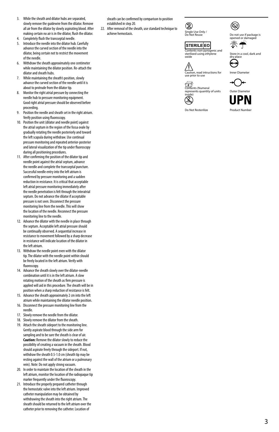 Merit Medical HeartSpan Fixed Curve Braided Transseptal Sheath User Manual | Page 3 / 24