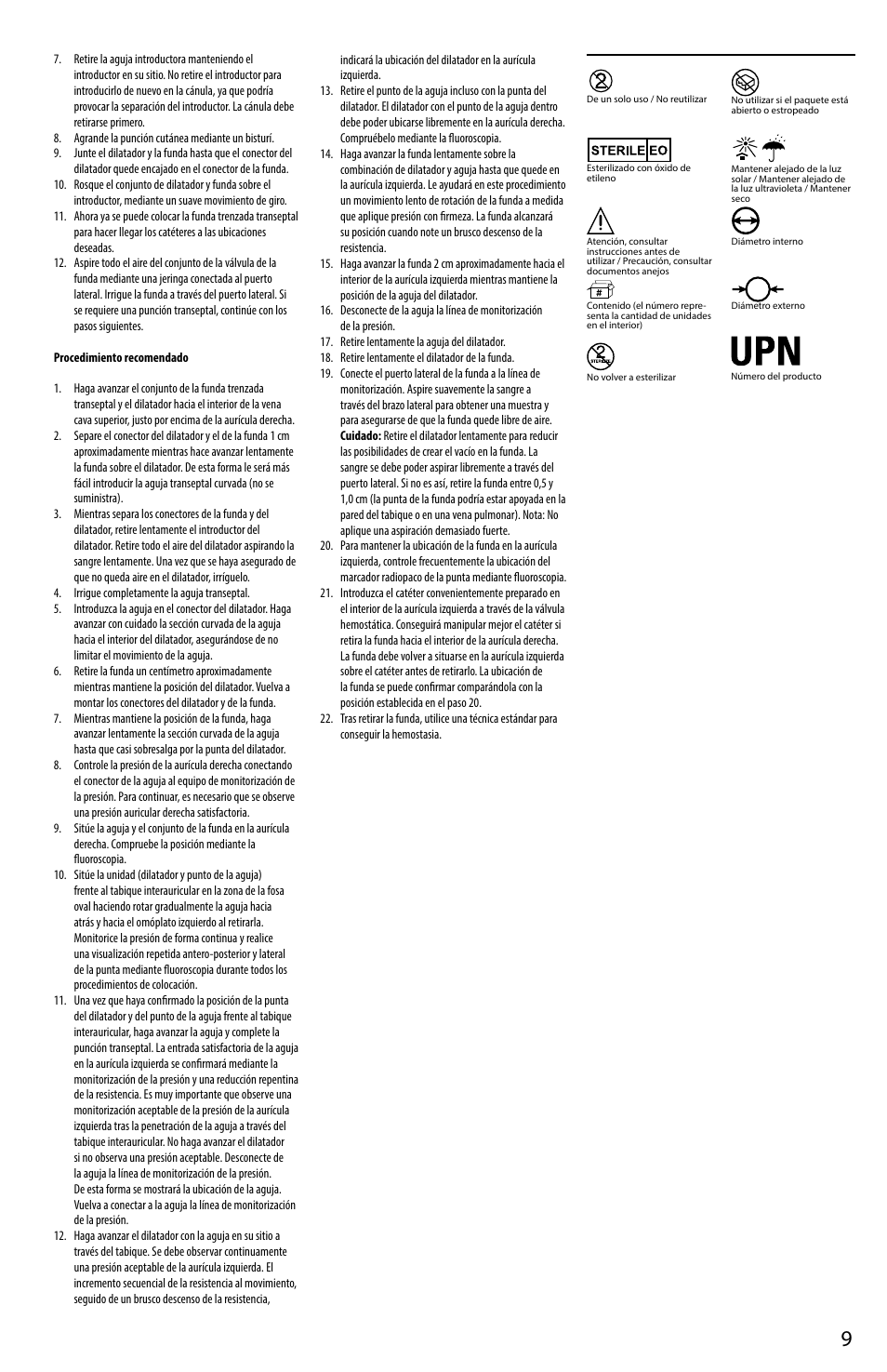 Merit Medical HeartSpan Fixed Curve Braided Transseptal Sheath User Manual | Page 9 / 24