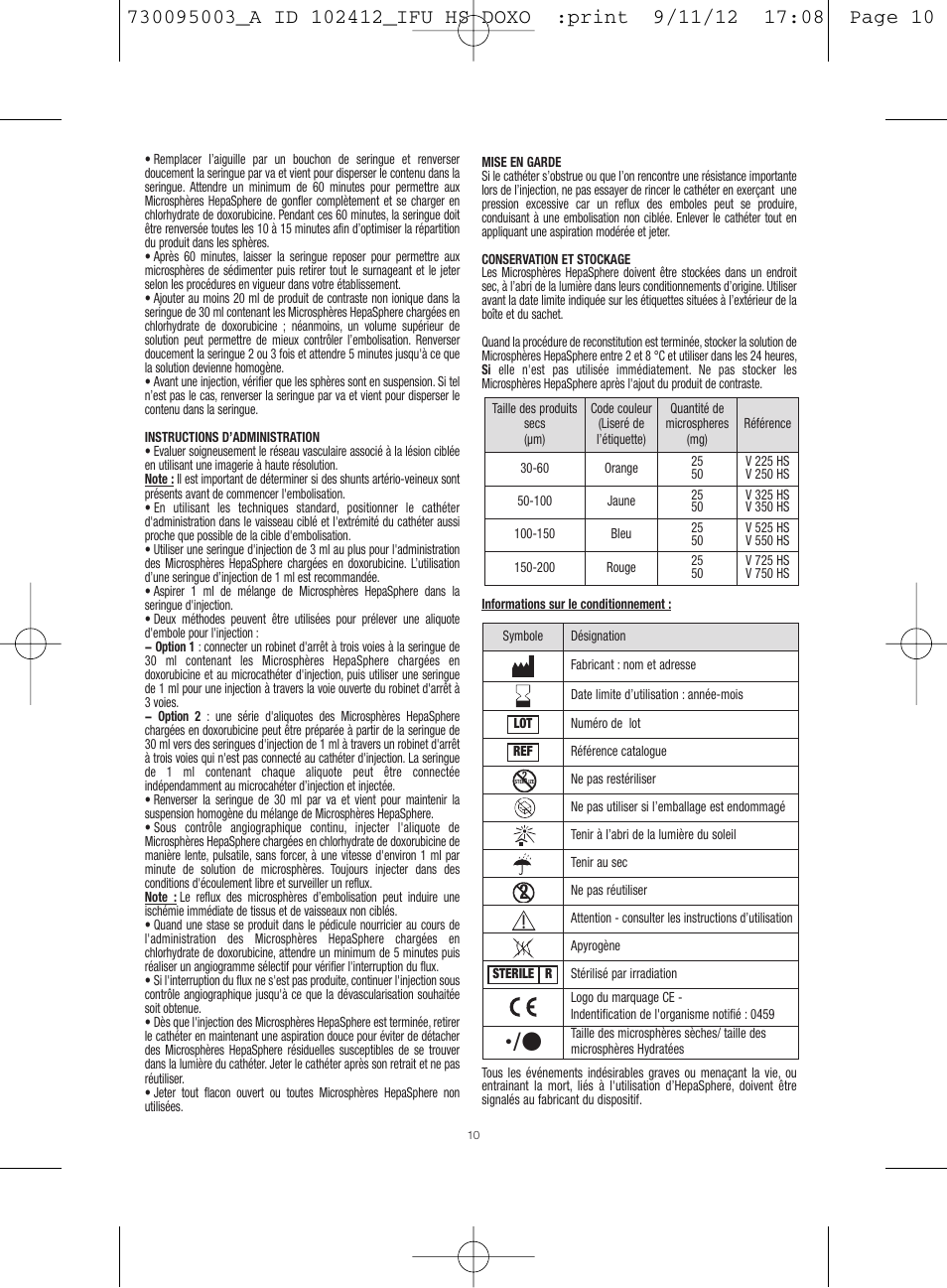 Merit Medical HepaSphere Microspheres(With Doxorubicin) IFU-Int'l User Manual | Page 10 / 96