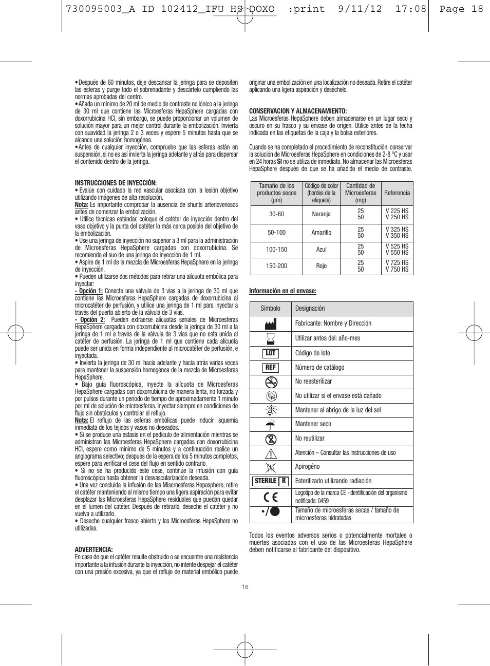 Merit Medical HepaSphere Microspheres(With Doxorubicin) IFU-Int'l User Manual | Page 18 / 96