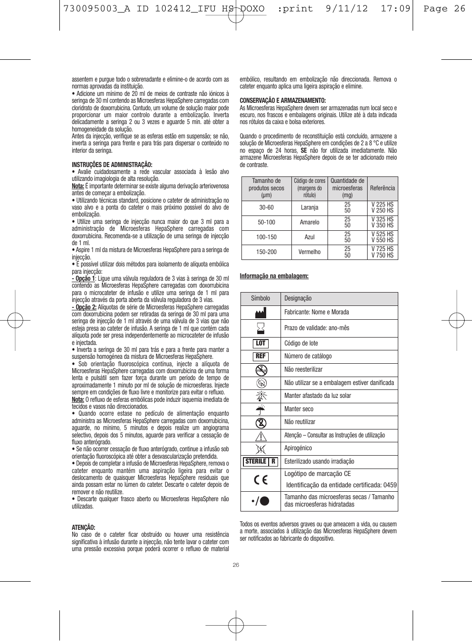 Merit Medical HepaSphere Microspheres(With Doxorubicin) IFU-Int'l User Manual | Page 26 / 96