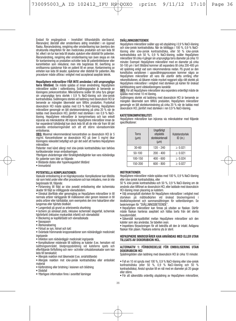 Merit Medical HepaSphere Microspheres(With Doxorubicin) IFU-Int'l User Manual | Page 36 / 96