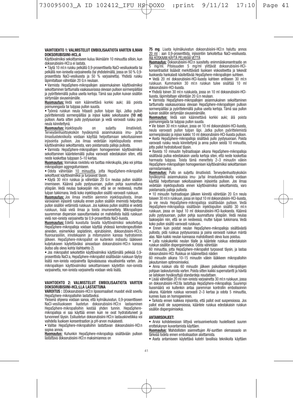 Merit Medical HepaSphere Microspheres(With Doxorubicin) IFU-Int'l User Manual | Page 41 / 96