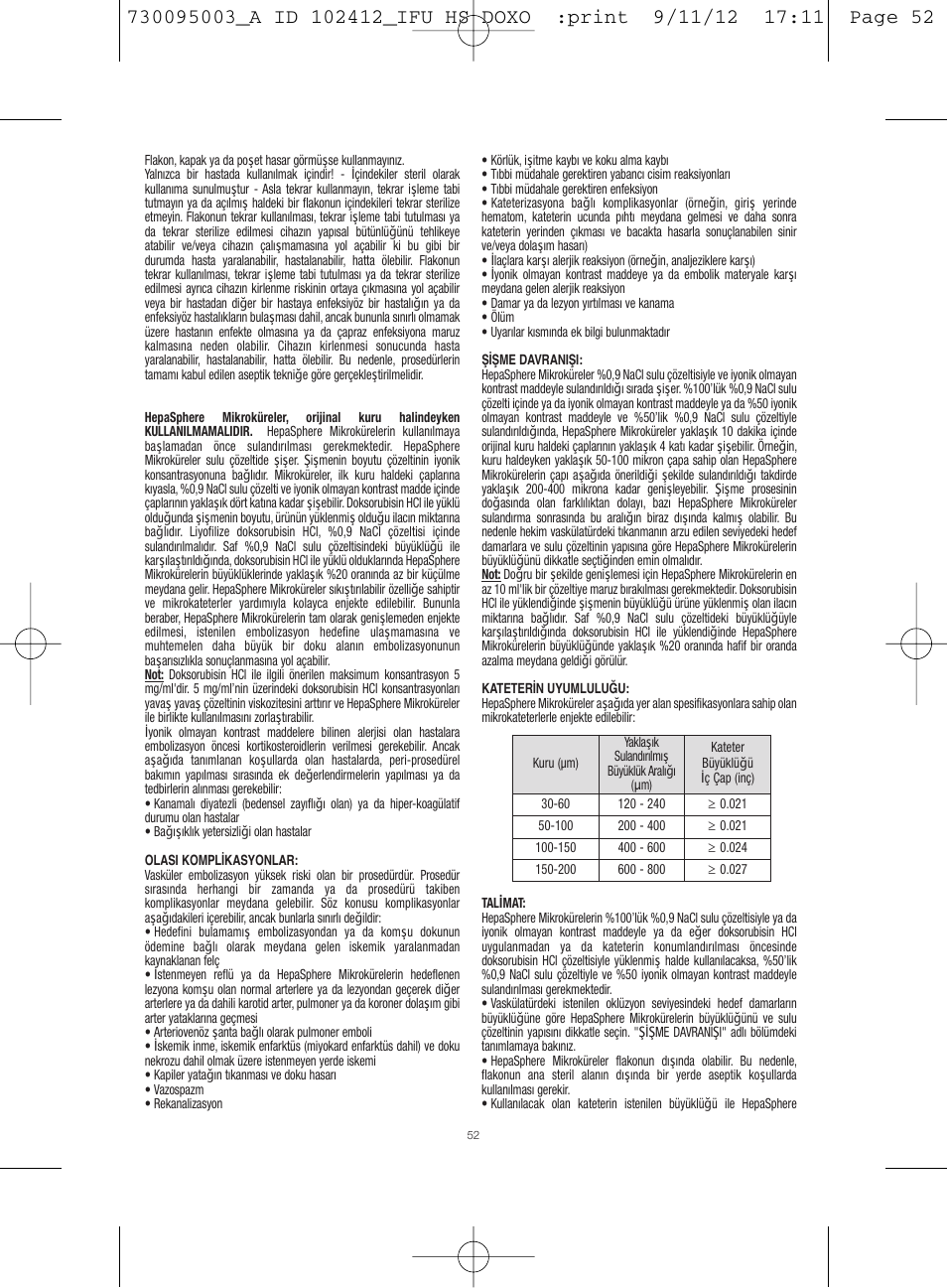 Merit Medical HepaSphere Microspheres(With Doxorubicin) IFU-Int'l User Manual | Page 52 / 96