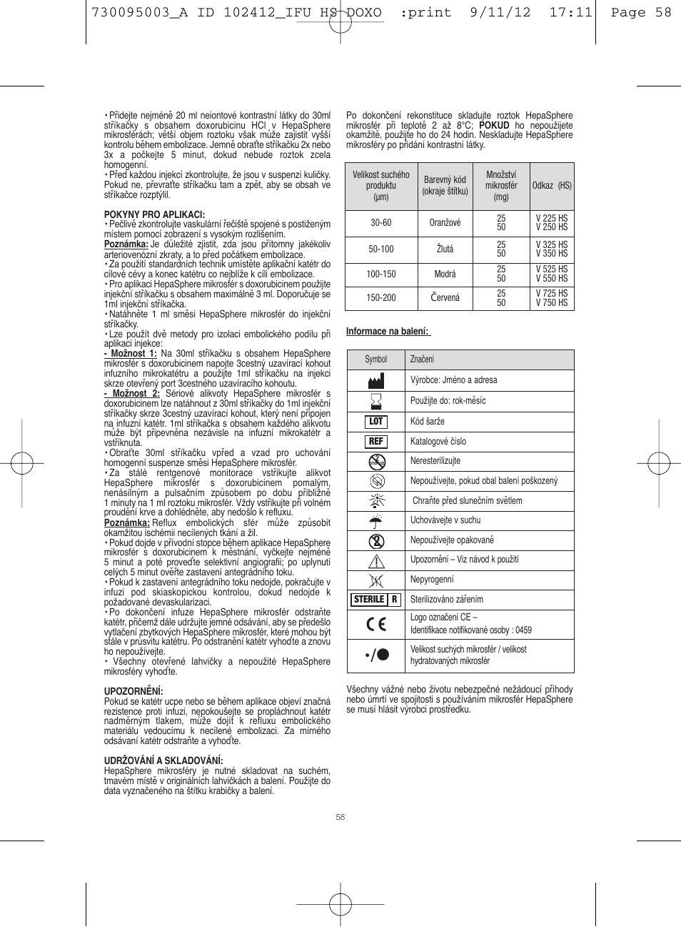 Merit Medical HepaSphere Microspheres(With Doxorubicin) IFU-Int'l User Manual | Page 58 / 96