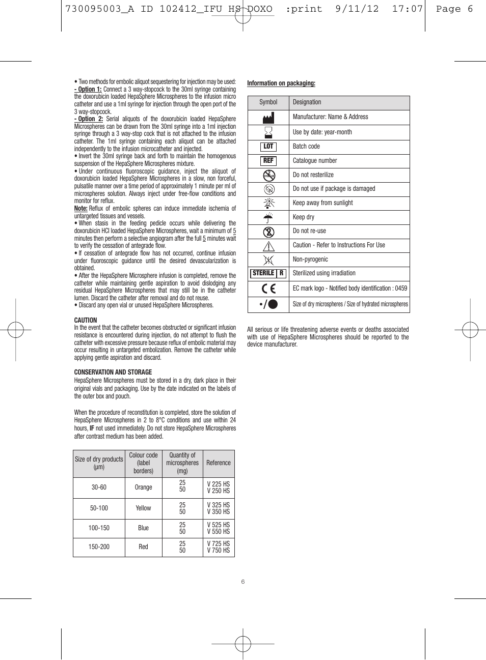 Merit Medical HepaSphere Microspheres(With Doxorubicin) IFU-Int'l User Manual | Page 6 / 96