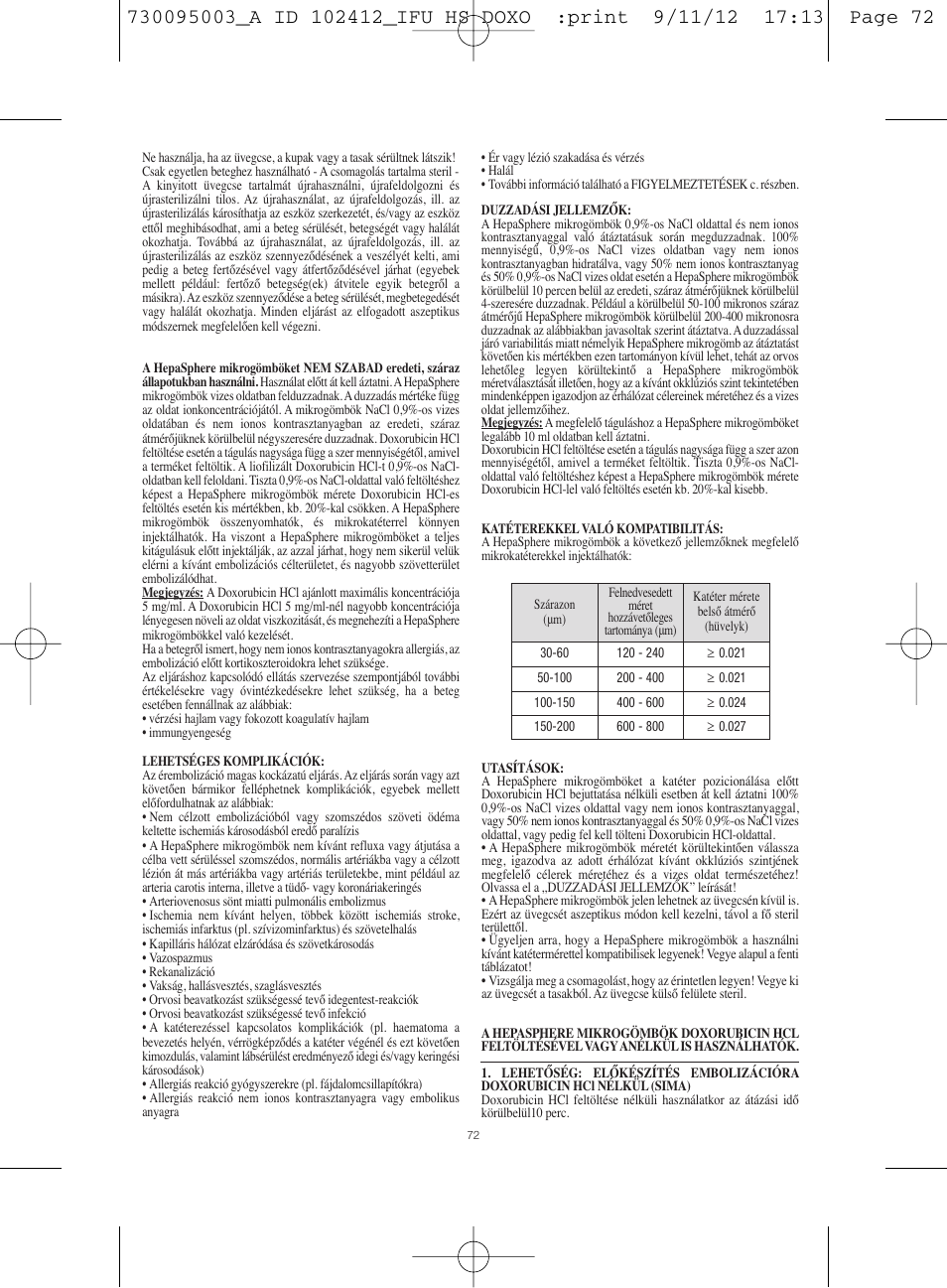 Merit Medical HepaSphere Microspheres(With Doxorubicin) IFU-Int'l User Manual | Page 72 / 96