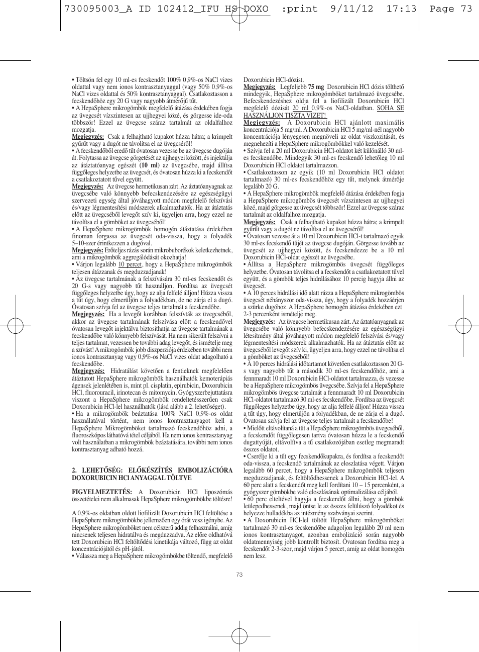 Merit Medical HepaSphere Microspheres(With Doxorubicin) IFU-Int'l User Manual | Page 73 / 96