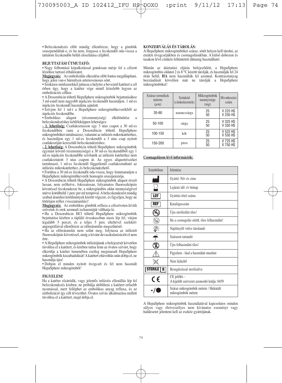 Merit Medical HepaSphere Microspheres(With Doxorubicin) IFU-Int'l User Manual | Page 74 / 96