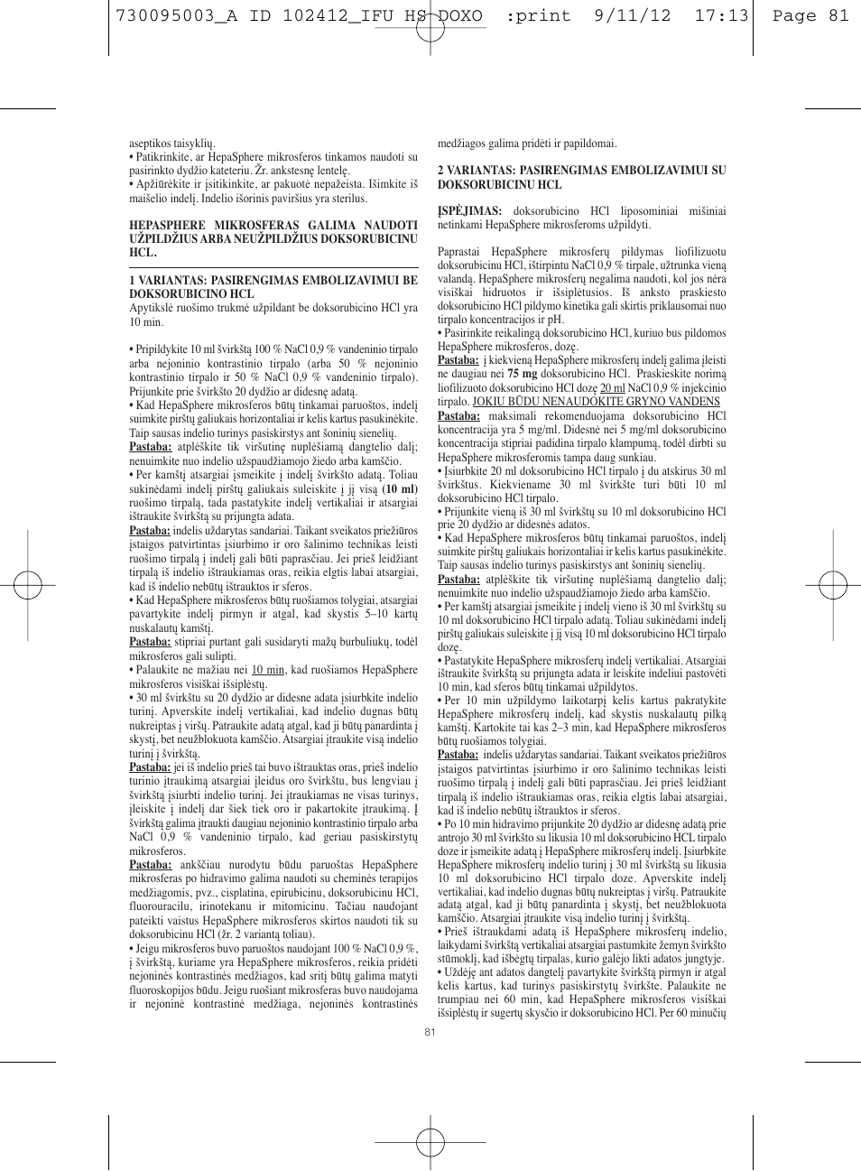 Merit Medical HepaSphere Microspheres(With Doxorubicin) IFU-Int'l User Manual | Page 81 / 96